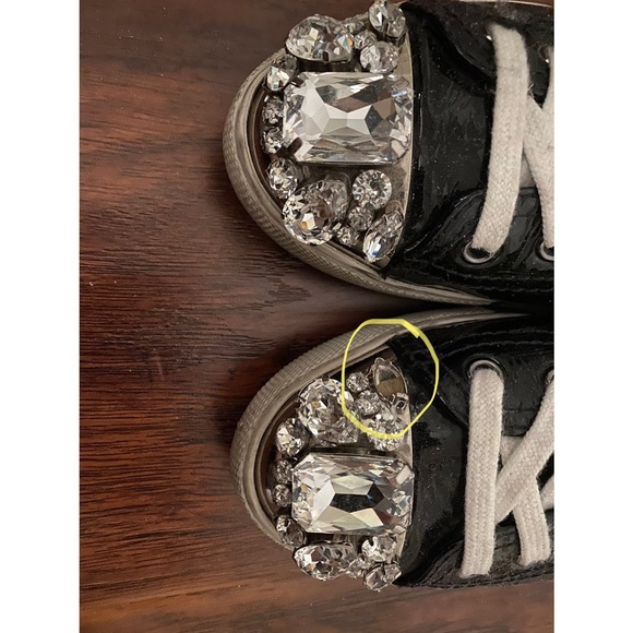 MIU MIU Crystal Cap Toe Sneakers - Picture 5 of 6